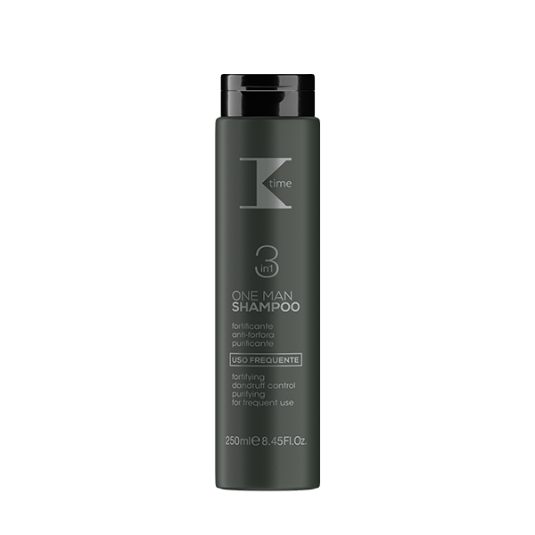 Shampoo per uomo tripla azione: fortificante, antiforfora e purificante