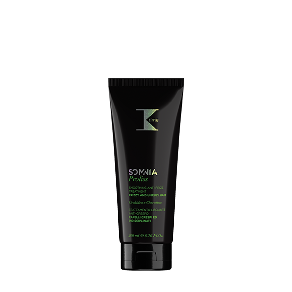 Maschera per capelli crespi e indisciplinati ad azione lisciante
